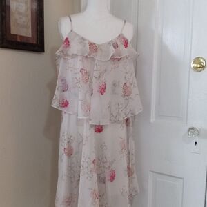 Women's Hi-Low Spaghetti Strap Dress, A New Day (L /12-14) MULTI /FLORAL ~ NEW!!